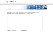 Tablet Screenshot of activation.evault.com
